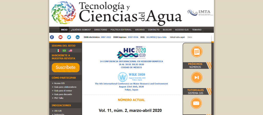 Tecnología y Ciencias del Agua